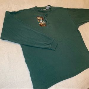 3/$30 Warner Bros Dark Green Long Sleeve